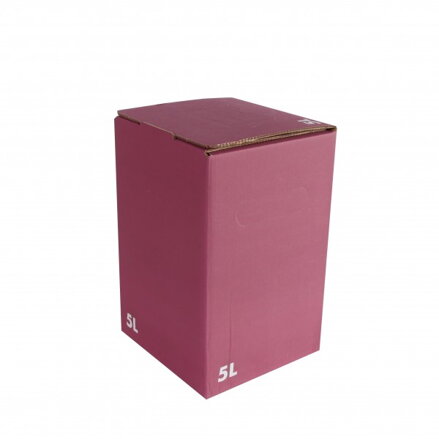 Box - karton 5 literes, borvörös - 1 db