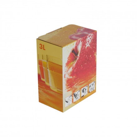 Box - karton 3 literes, piros-sárga - 1 db