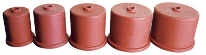 Gumová zátka č.6, 65mm, s 9mm dierou