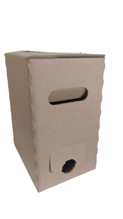Box - karton 5 literes, barna - 1 db, sarok- és alsó nyílással.